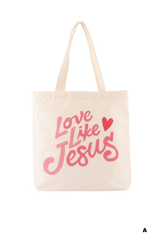 Love Like Jesus Canvas Tote Bag