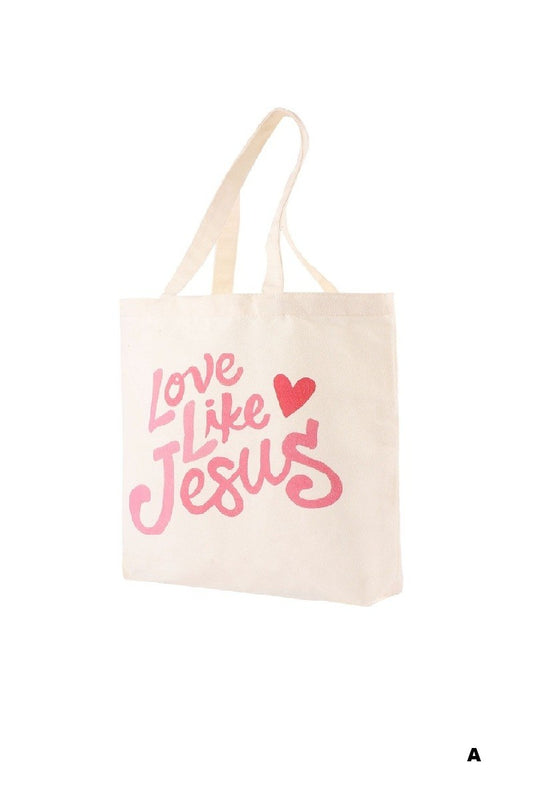 Love Like Jesus Canvas Tote Bag