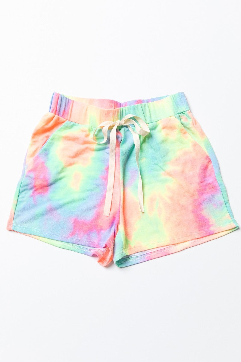 Tie Dye Terry cloth shorts 
